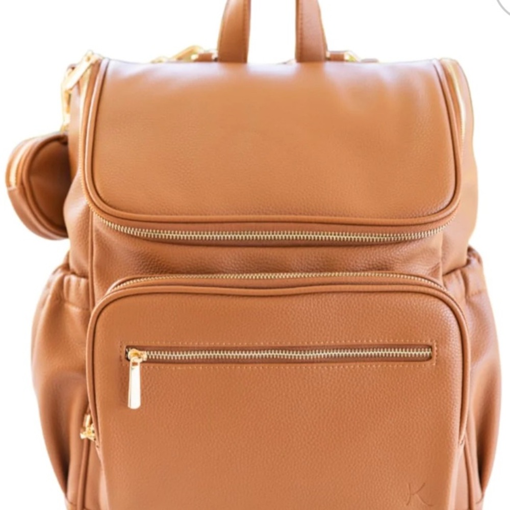 Elegant Tan Vegan Leather Backpack